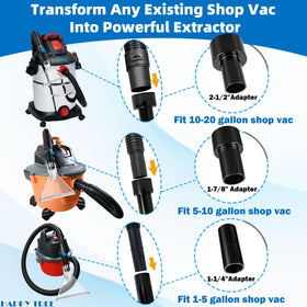 Happy Tree 1-7-8 inch adapter connects to standard vacs for mid-size cleaning