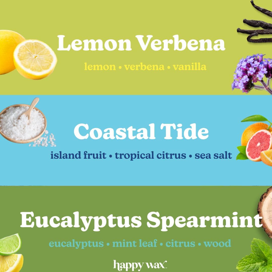 Happy Wax Coastal Tide bear melts create ocean-like ambiance for relaxing evenings.