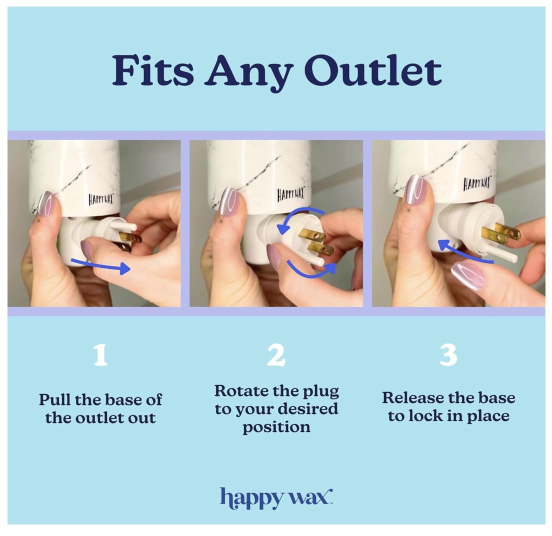 Happy Wax Bone flame-free wall plug warmer for safe fragrance without flame.
