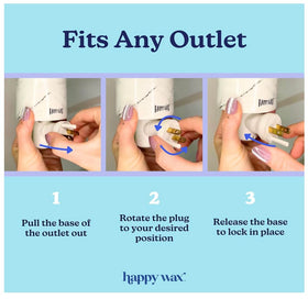 Happy Wax Bone flame-free wall plug warmer for safe fragrance without flame.