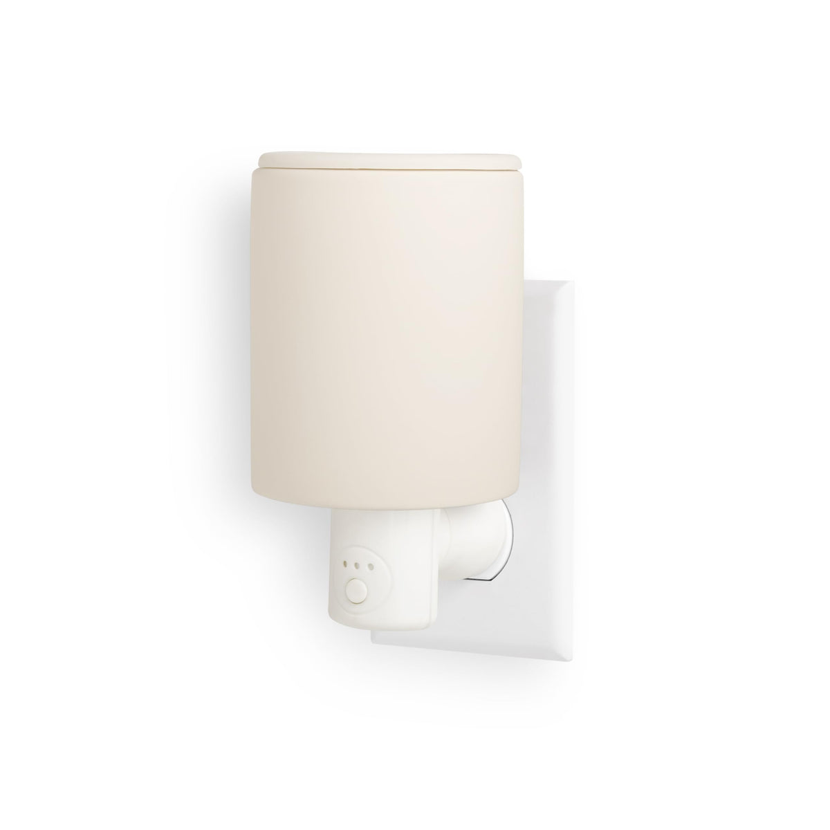 Happy Wax Bone outlet timer warmer compact ceramic wall plug for small spaces.