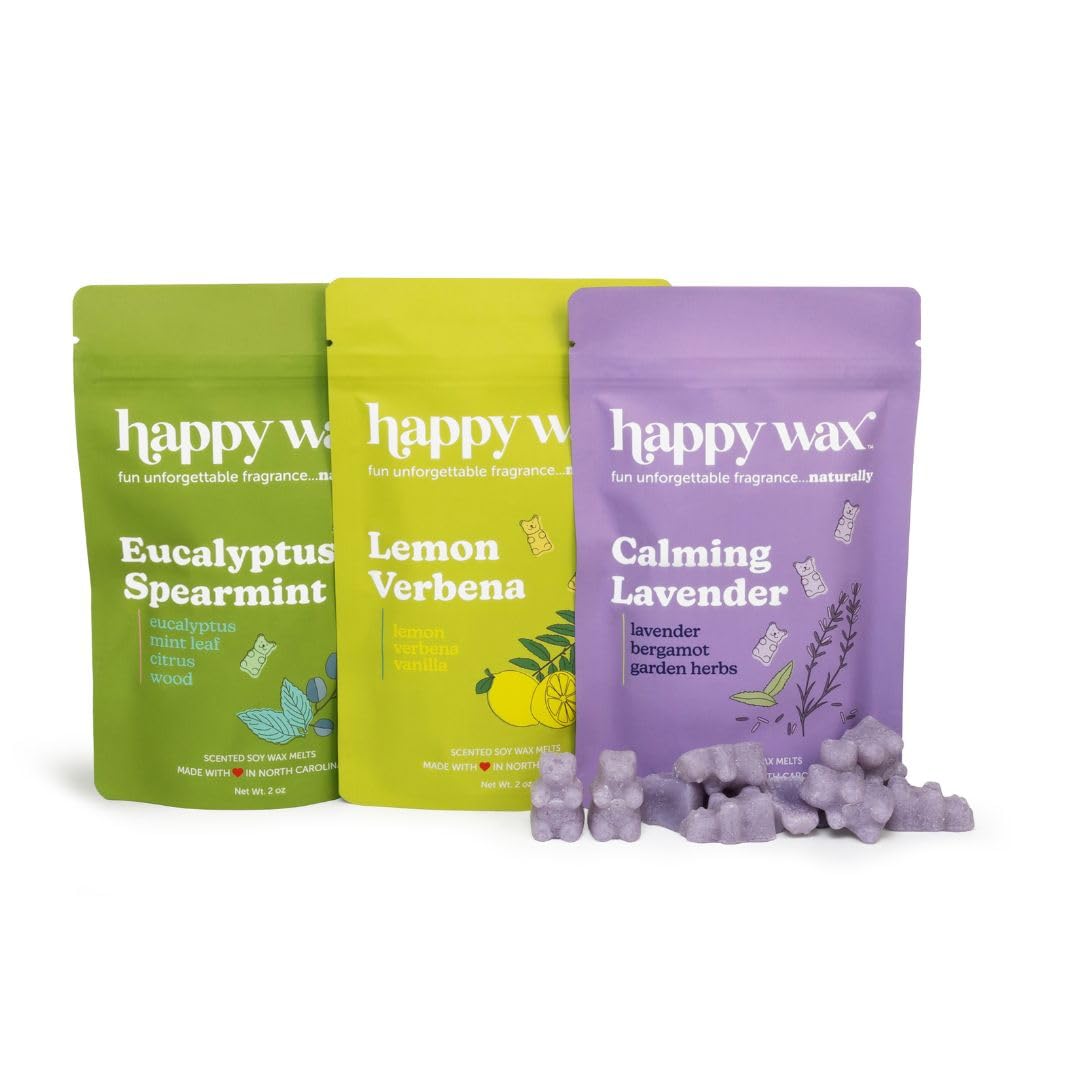 Happy Wax Clean Mix Collection bear-shaped melts offer a clean room aroma