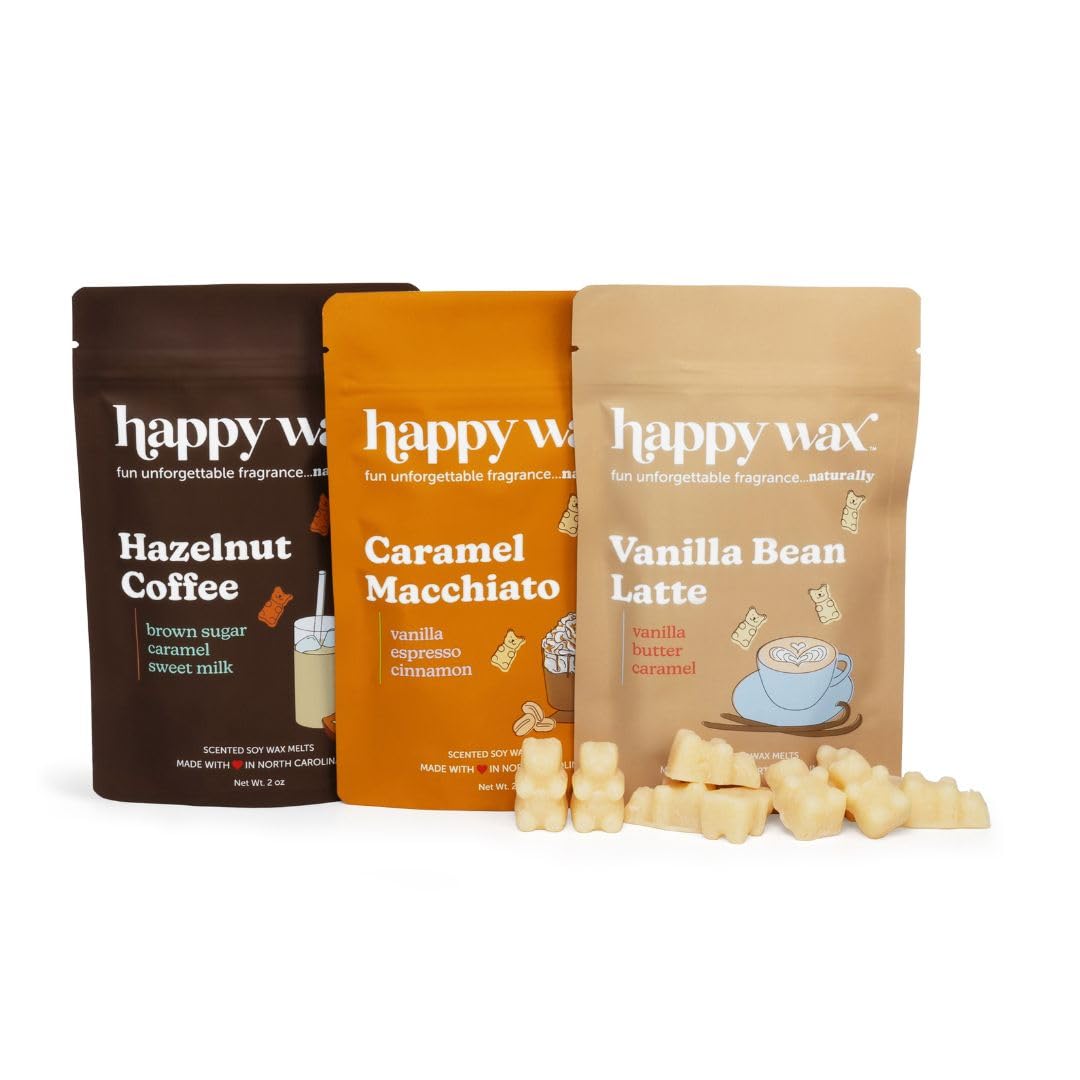 Happy Wax coffee mix collection jar releases a bold coffee scent in your living space