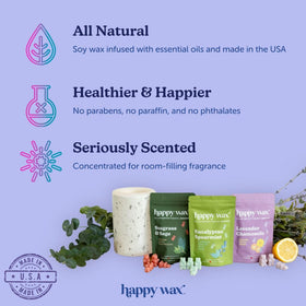 Happy Wax Fresh Cotton bear melts in warmer releasing steady fragrance