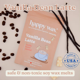 Happy Wax Hand-poured melts highlight artisanal quality and consistent fragrance release.