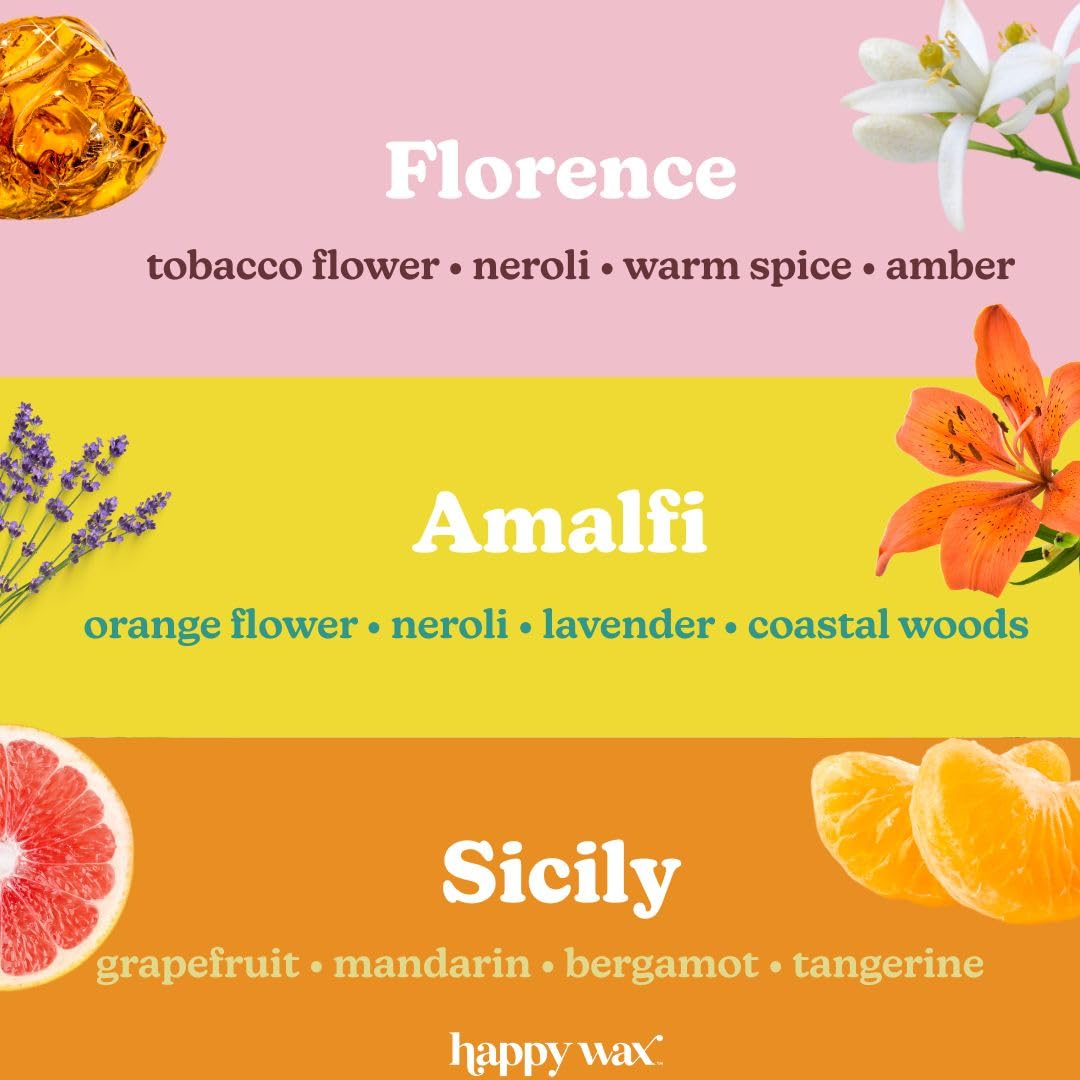 Happy Wax Italian Mix Sicily 2oz pouch provides portable Sicily-inspired fragrance.