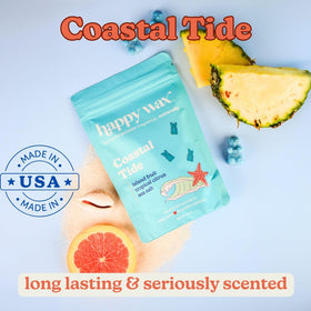 Long-lasting scent release from Happy Wax melts for hours.