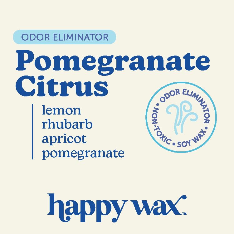 Happy Wax bear-shaped Pomegranate Citrus melt delivers bright, uplifting scent.