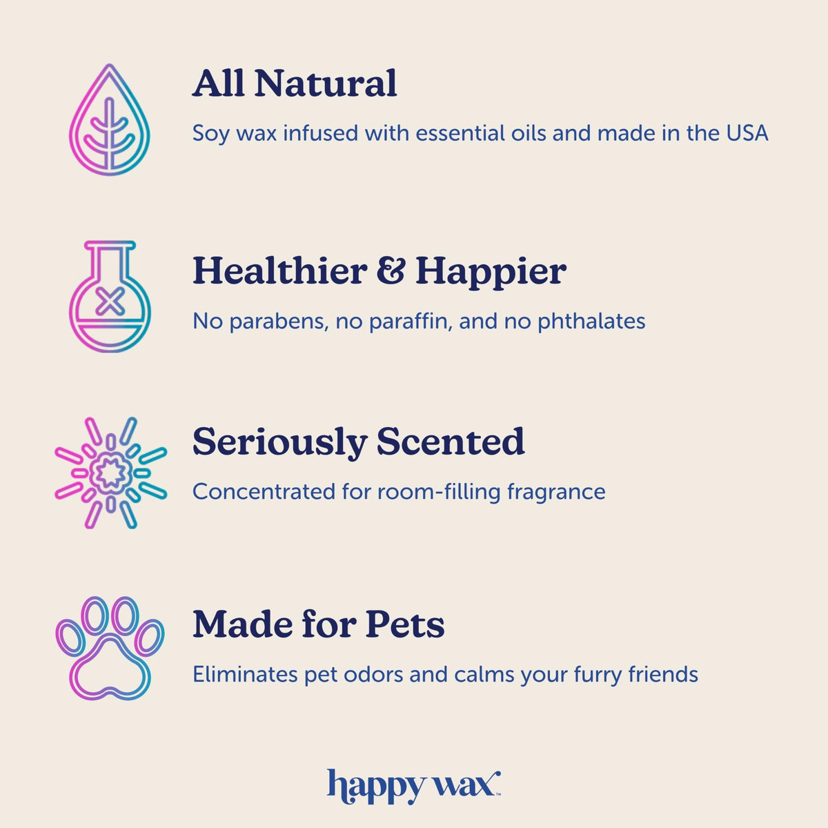 Happy Wax Pet Scents Bamboo White Tea melts near warmer, releasing calming pet-safe fragrance.