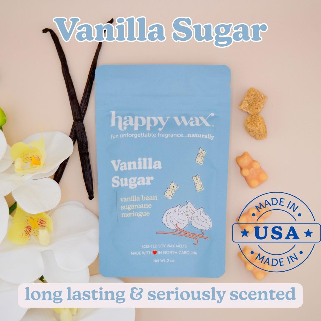 Happy Wax USA-made melts ensure trusted craftsmanship and premium fragrance.
