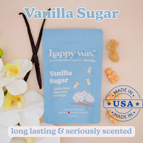 Happy Wax USA-made melts ensure trusted craftsmanship and premium fragrance.