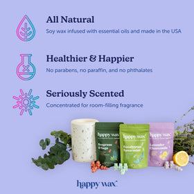 Happy Wax Vacation Mix Bronzed Coconut bear melt creates tropical warmth.