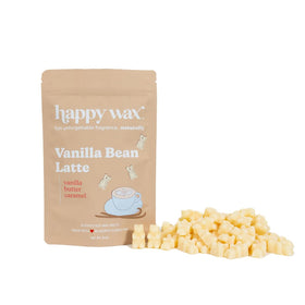 Happy Wax Vanilla Bean Latte bear wax melts in bear shape releasing cozy aroma
