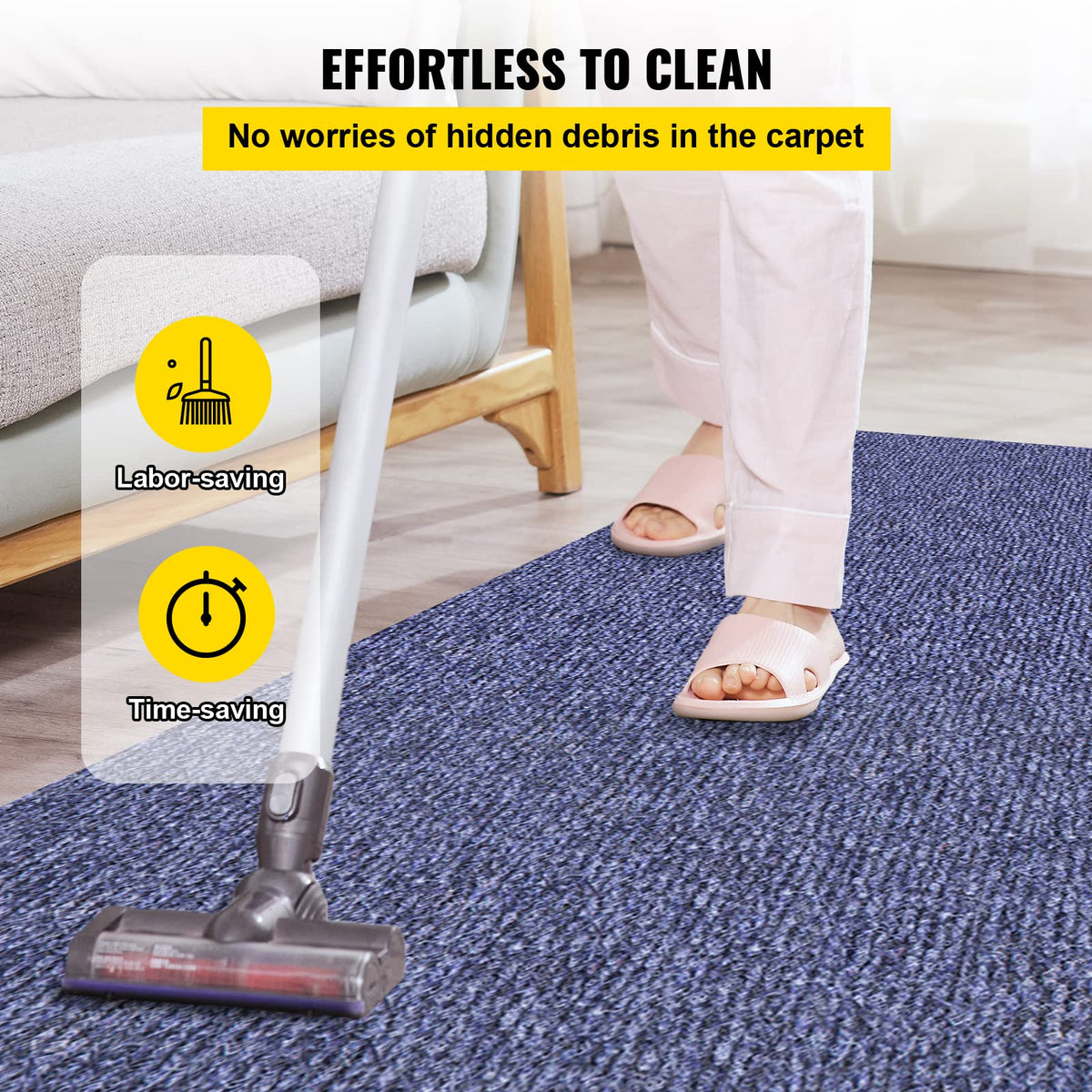 Machine-made construction highlighting durable weave suitable for long-term use.