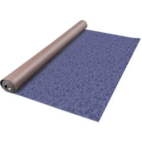 Soft-foot feel as you walk barefoot on the blue ocean-inspired carpet.