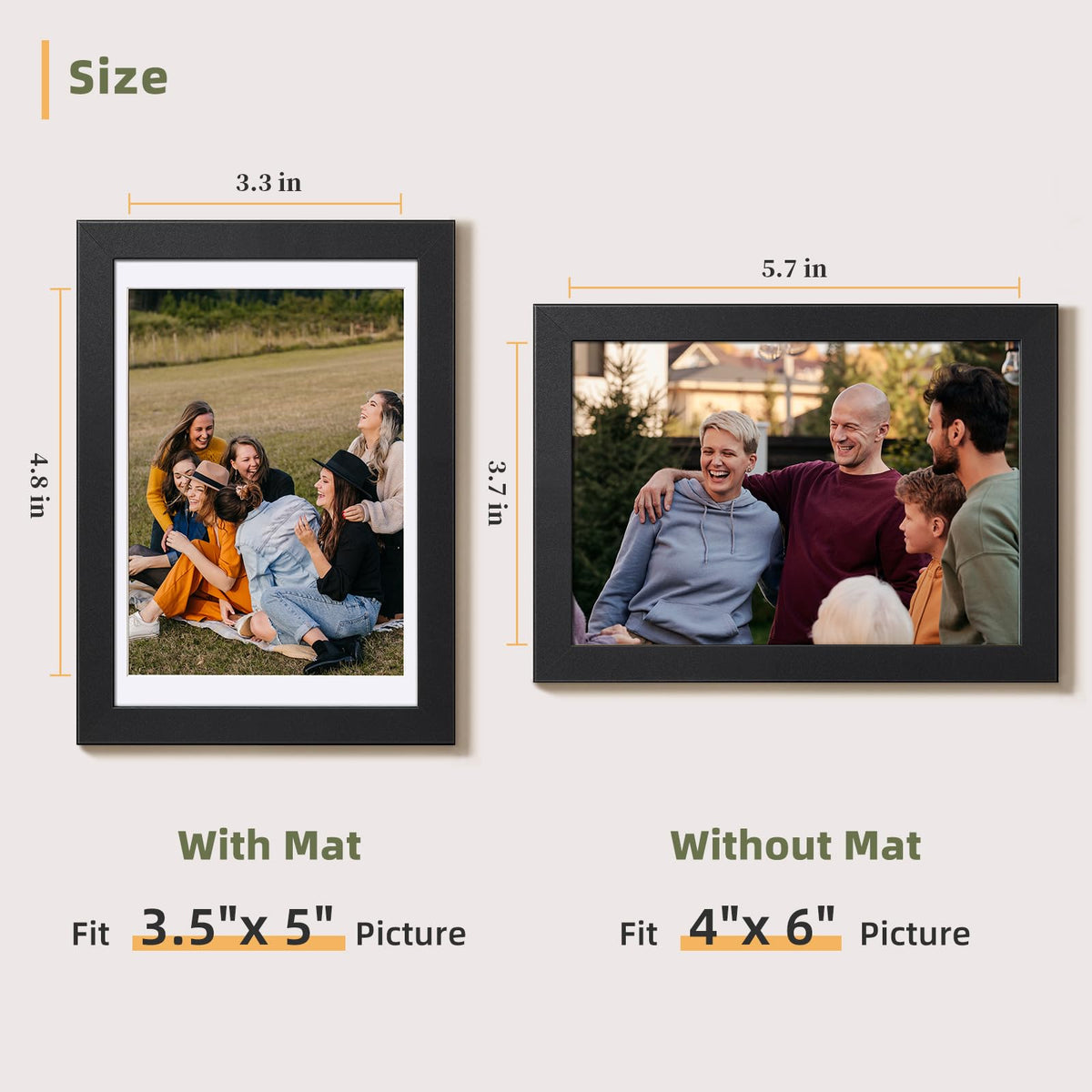 HappyHapi 3.5x5 with mat inserts highlight cherished moments neatly.