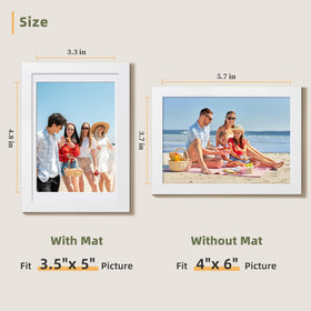 HappyHapi 4x6 white frame without mat for full-bleed images.