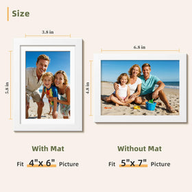 HappyHapi 5x7 frames tabletop layout demonstrates flexible horizontal or vertical display