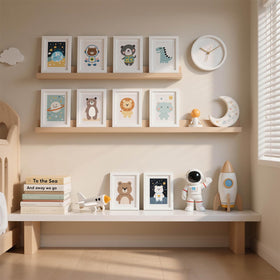 HappyHapi 5x7 frames wall-mount display shows how to save space with traceless nails