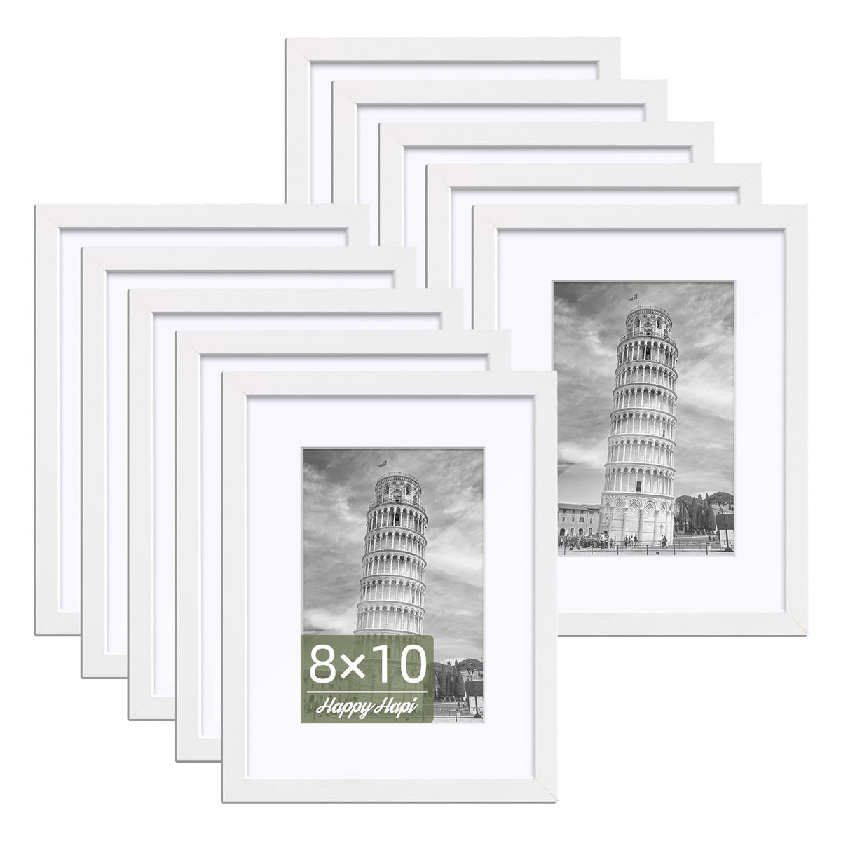 HappyHapi 8x10 frame with mat highlights photo as focal point.