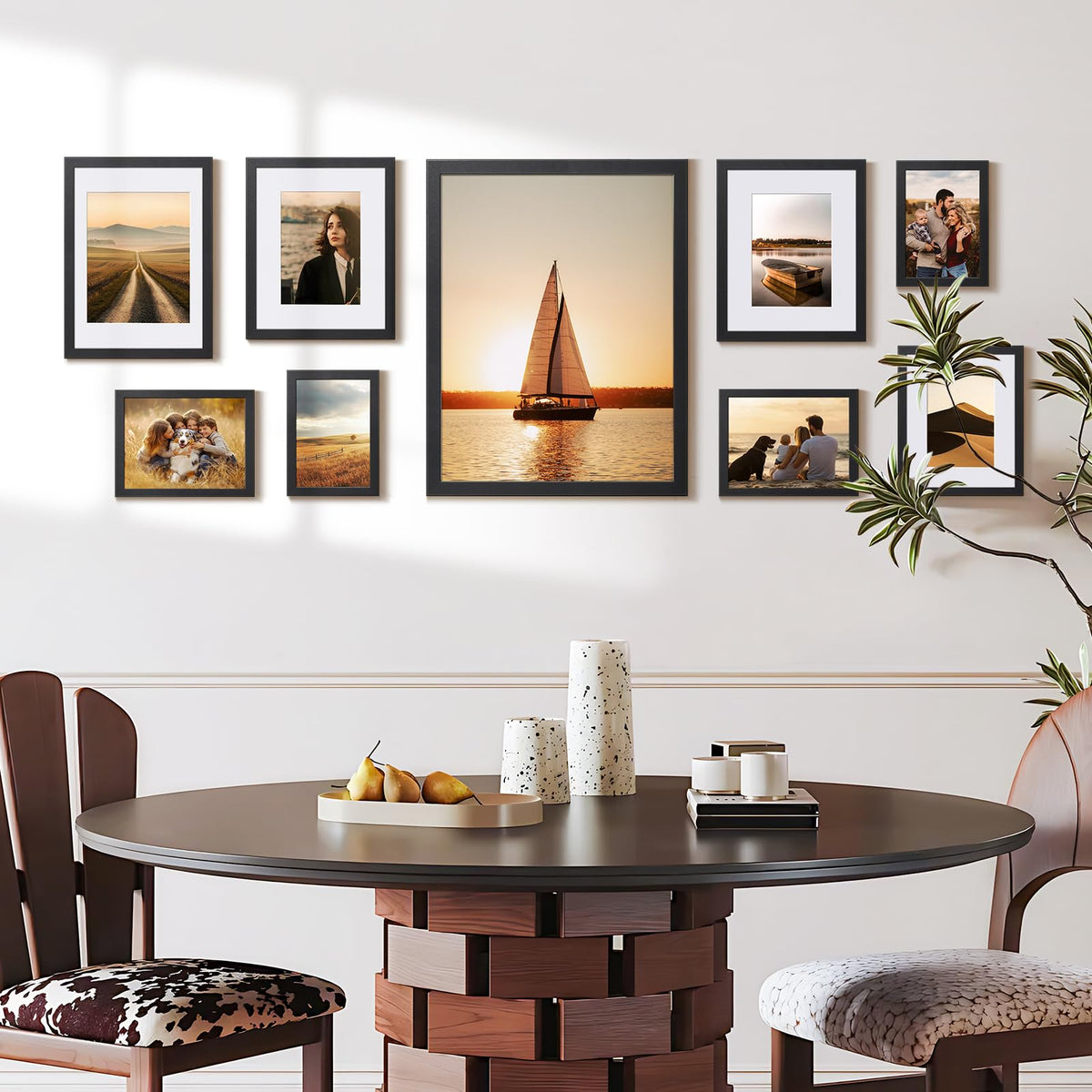 HappyHapi classic black matte finish complements any photo or artwork.
