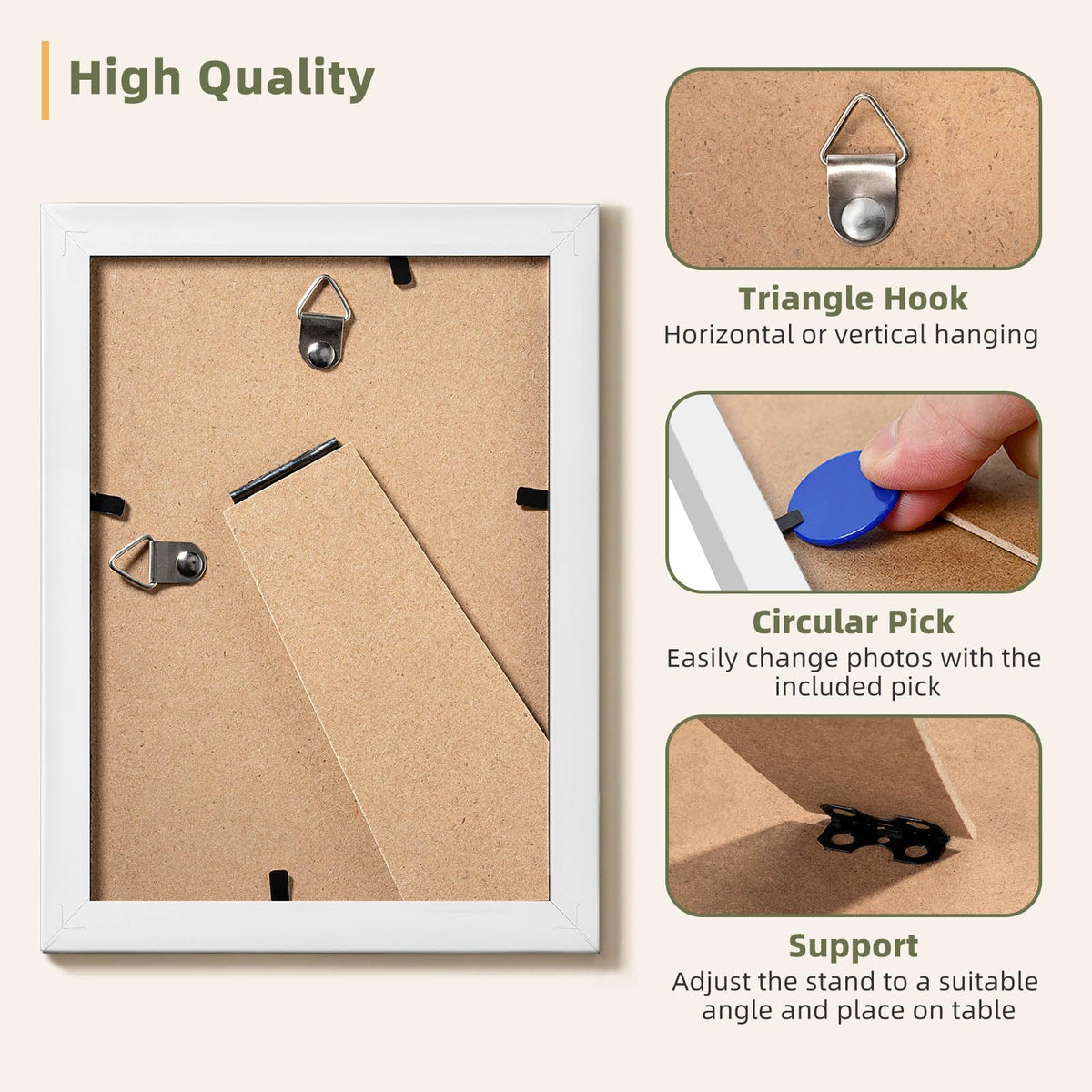 HappyHapi desktop stand frames for stable, eye-level photo viewing.