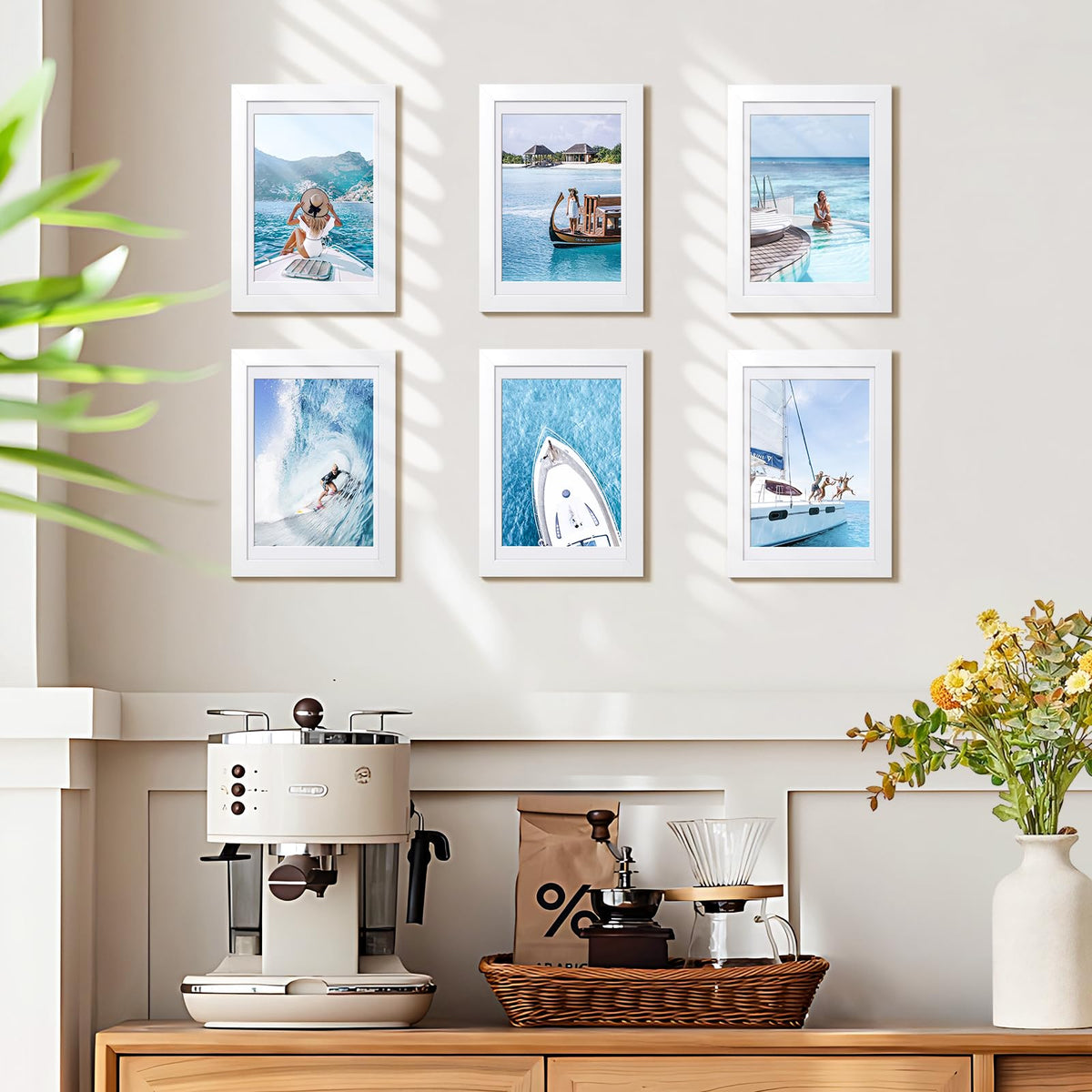 HappyHapi white collage frames suit home, office, and gifting decor.