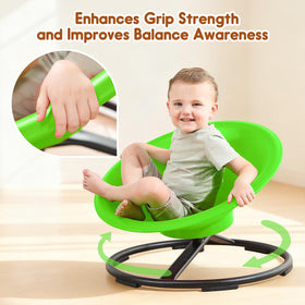 HAPPYMATY green spinning chair, vibrant color to invite active exploration.