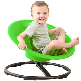 HAPPYMATY Spinning Chair in action, a kid enjoys gentle rotation to boost focus and play.