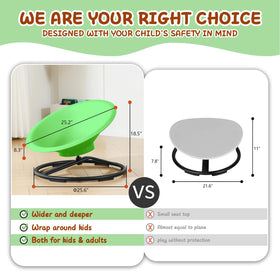 HAPPYMATY Spinning Chair safe and sturdy, supporting active play indoors and outdoors.