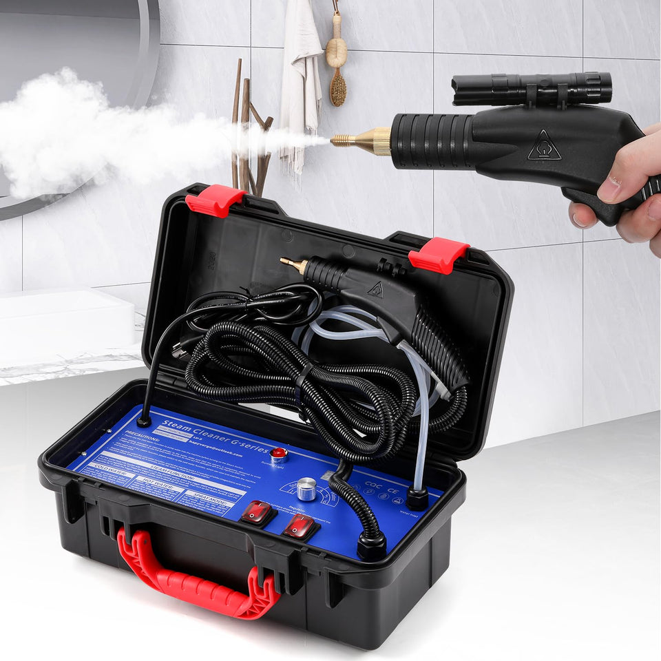 Hapyvergo high-pressure steam cleaner front view for powerful home cleaning