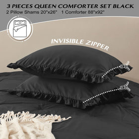 Bedroom scene featuring HARBOREST queen comforter in a modern chic space