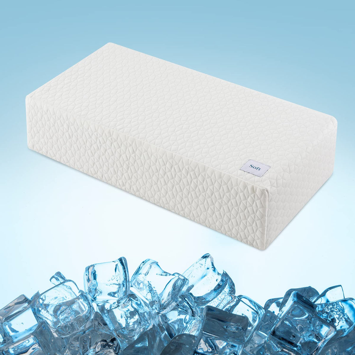 HARBOREST cooling cube pillow case demonstrates breathable cooling fabric for hot nights.