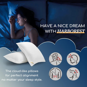 HARBOREST standard 20x26 pillow size label communicates standard dimensions.