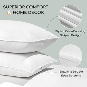 HARBOREST pillow striped surface showcases stylish decor for any bedroom.