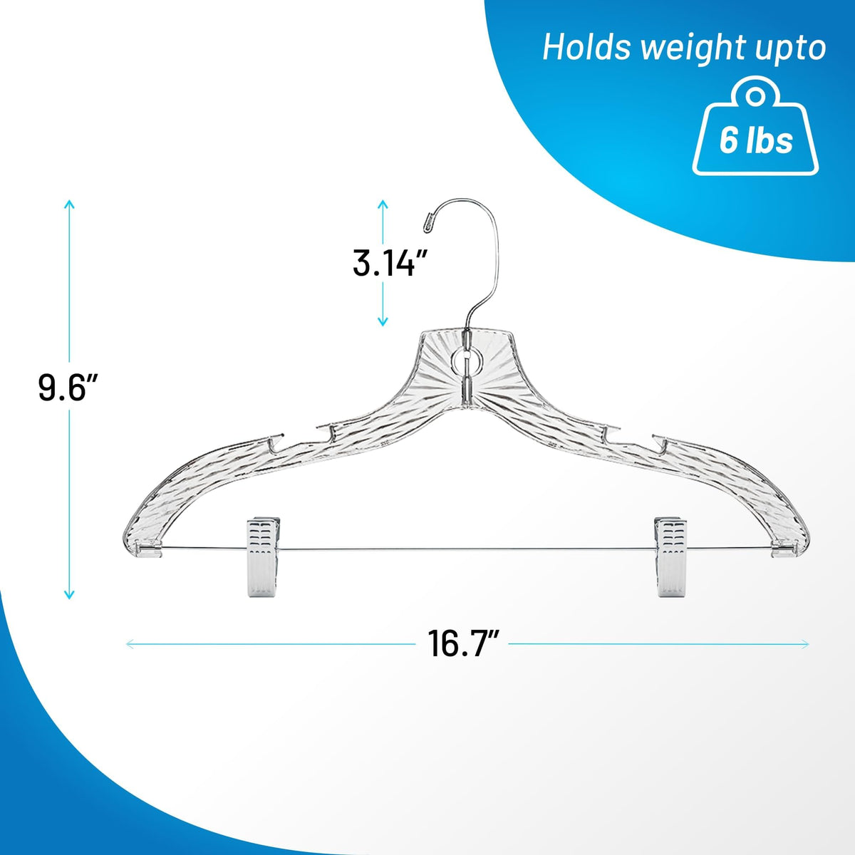 HARDW shoulder notches protect bra straps while hanging