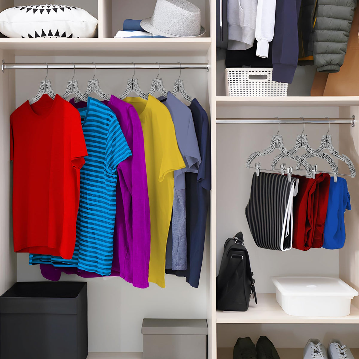 HARDW durable ABS plastic hangers resist bending and wear