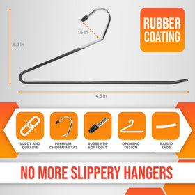 HardW denim-friendly hangers support jeans securely without slipping.
