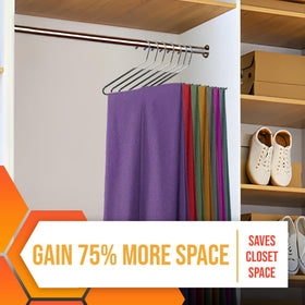 HardW heavy-duty stainless steel hangers resist rust and bending.