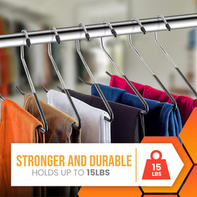 HardW non-slip grip pants hangers keep trousers in place.