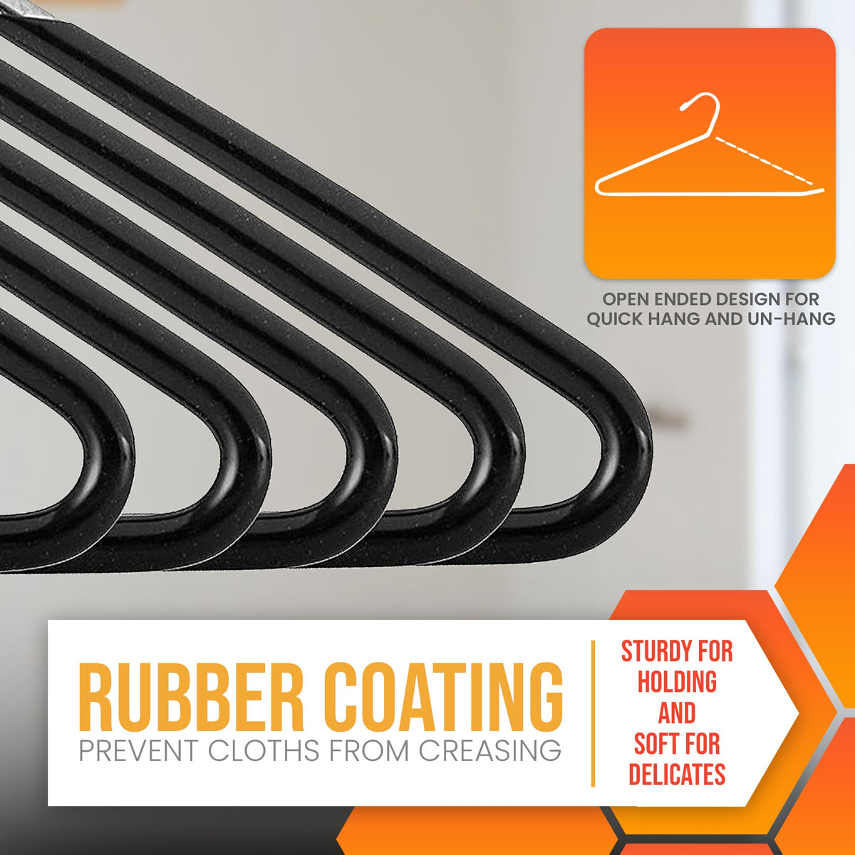 HardW slim design saves closet space while organizing garments.