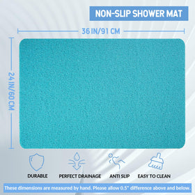 Hargiis anti-slip shower mat texture provides added foot grip