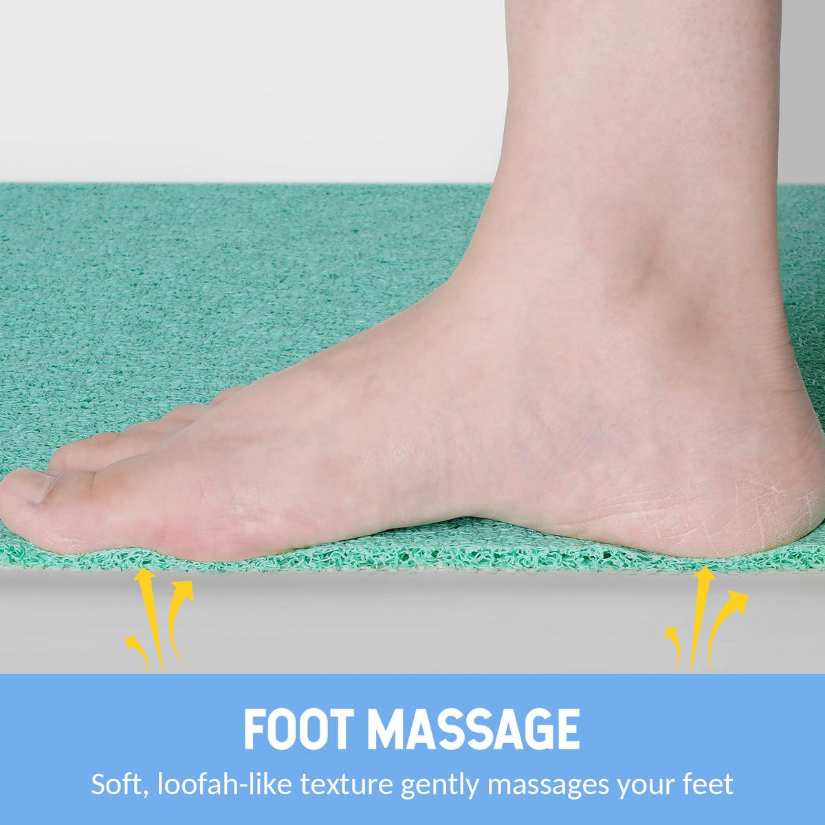 Hargiis cut-to-fit mat adapts to any tub or shower.