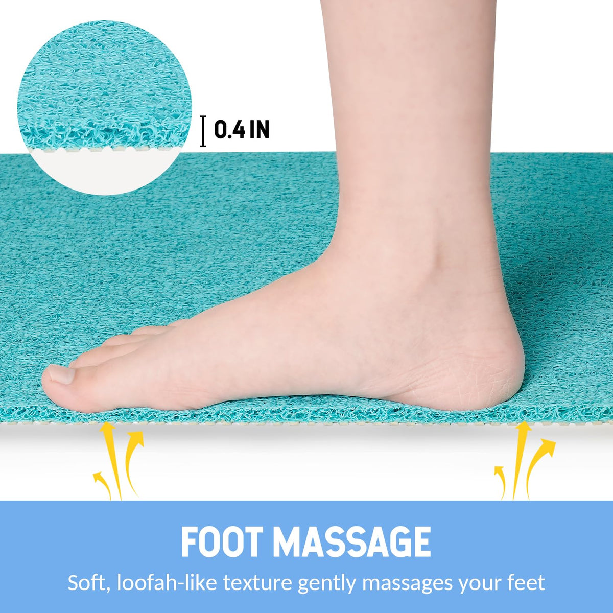 Hargiis bath mat easy-clean surface with quick rinse