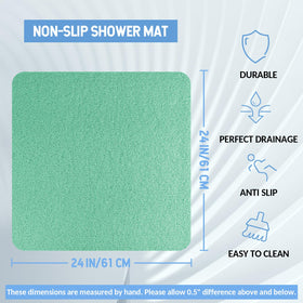 Hargiis bath mat highlights fast-drying design and efficient water drainage.