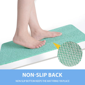 Hargiis bath mat with foot-massage texture for gentle exfoliation.