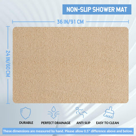 Hargiis bath mat foot massage texture exfoliates and soothes tired feet during baths.