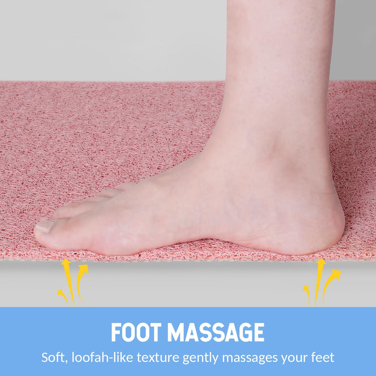 Hargiis bath mat quick-dry performance keeps floors clean.