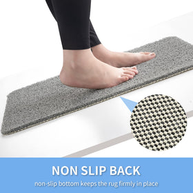 Hargiis drainage holes illustrate quick water circulation for a clean mat.