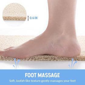 Hargiis machine-washable bath mat for easy cleaning.